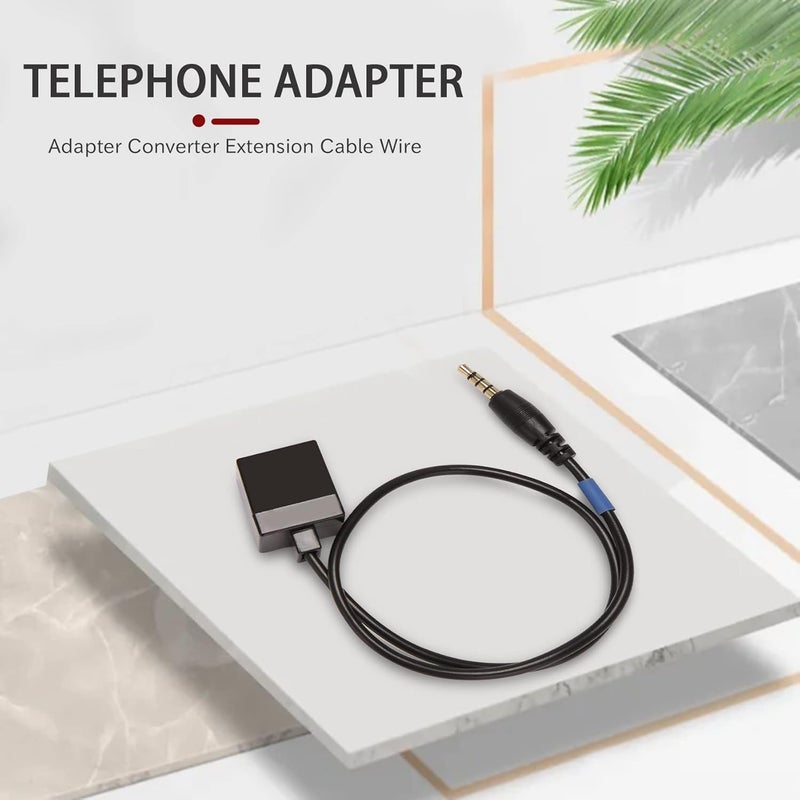 3.5mm Male Jack to RJ9 4P4C Female Adapter Converter Extension Cable for Telephone - Image 3